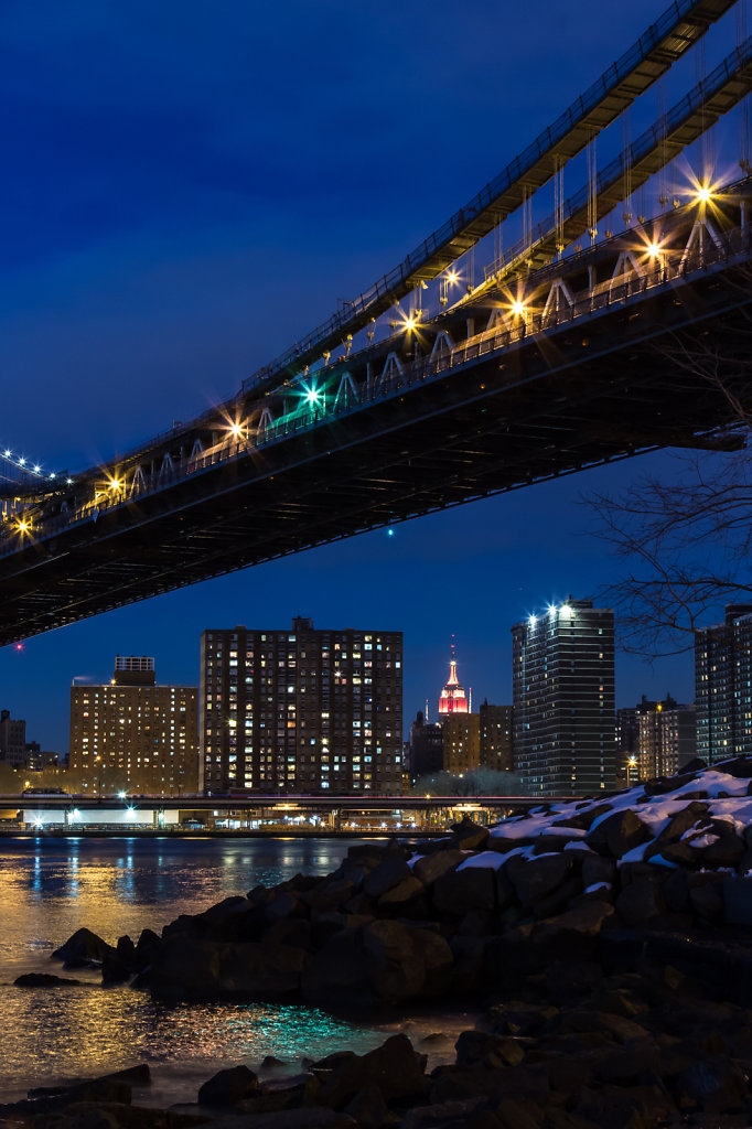 Manhattan Bridge & Empire State Building, New York